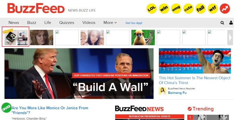 Buzzfeed native advertising example