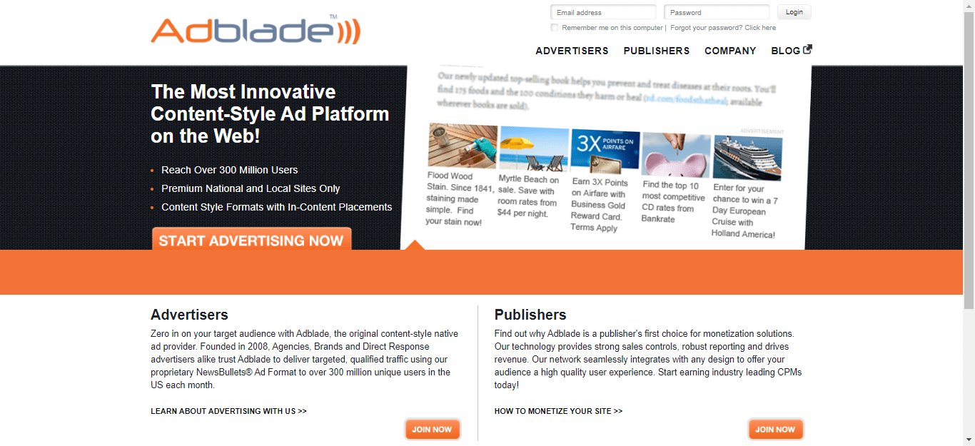 adblade ad network