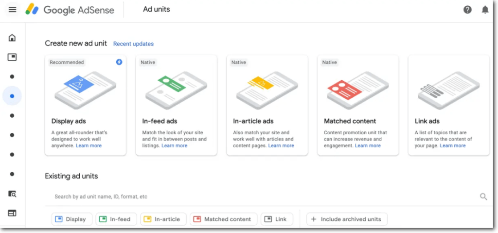 AdSense ad formats