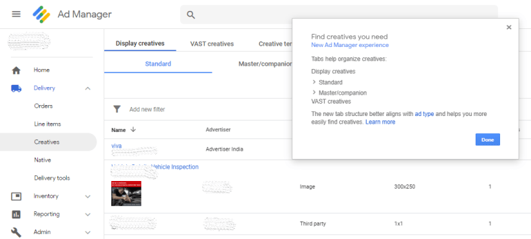 Creatives in Google Ad Manager